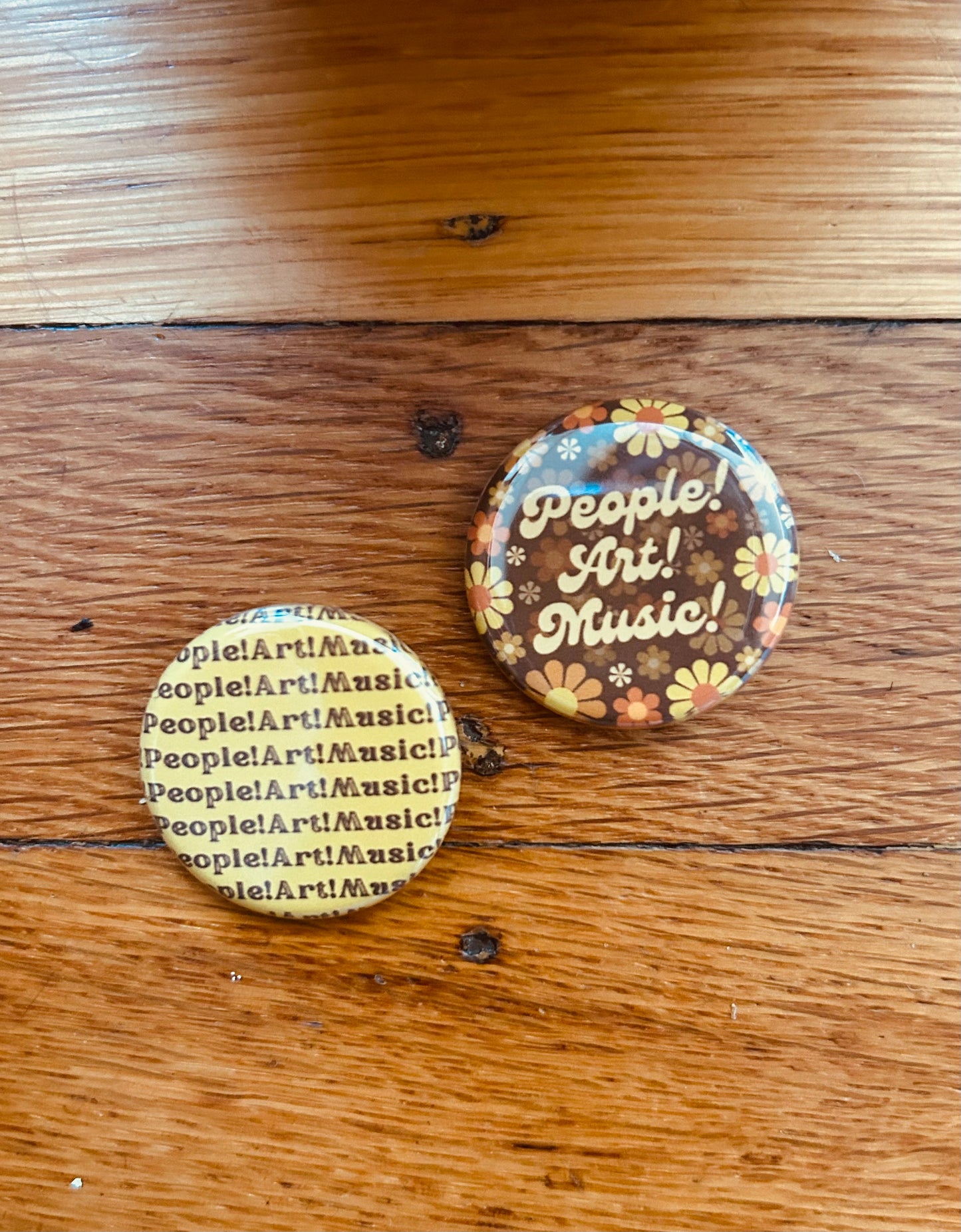 People!Art!Music! Buttons