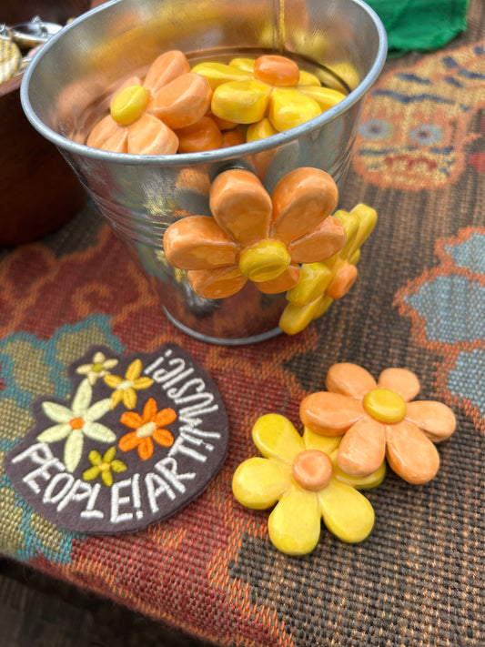 Ceramic Flower Magnets